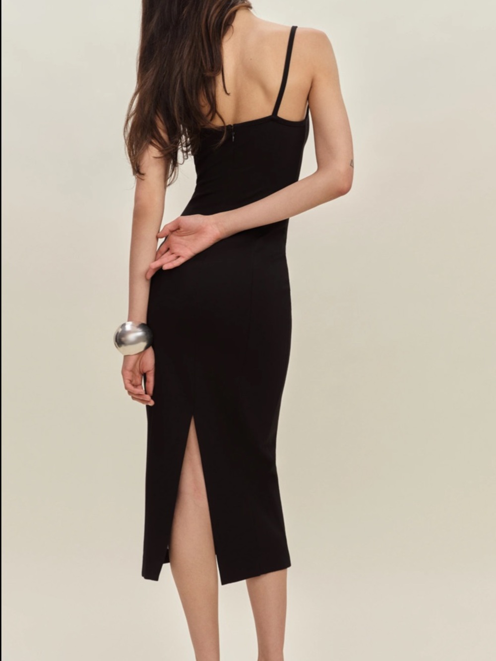 Reformation Remi Knit Midi Dress Black Small - Picture 3 of 6